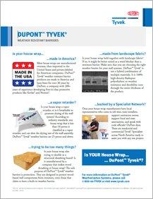 DuPont™ Tyvek® Weather-Resistant Barriers